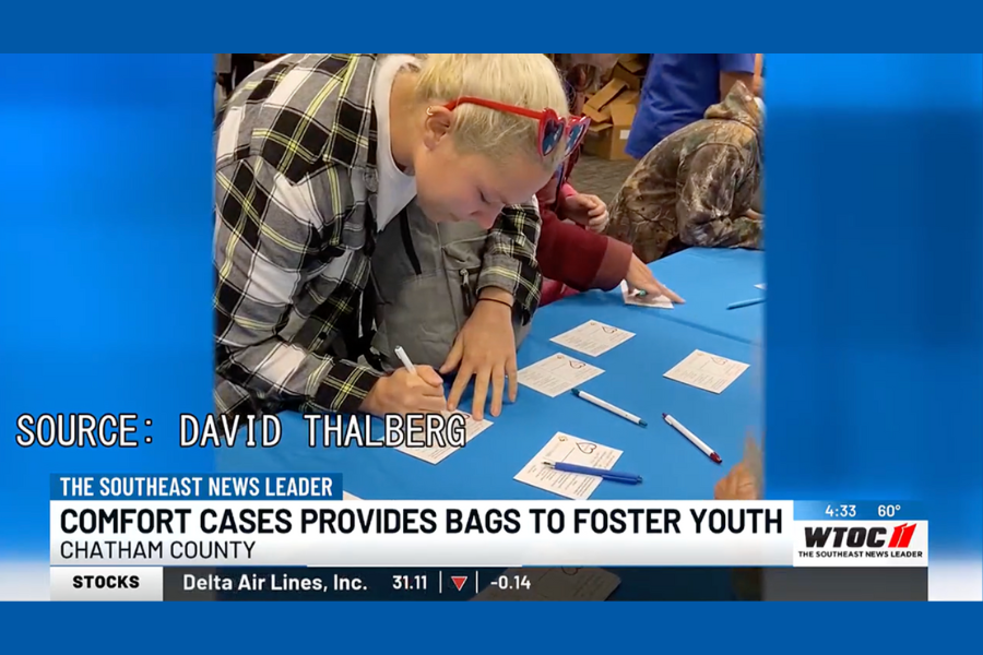 Non-profit packs care bags for youth in foster care