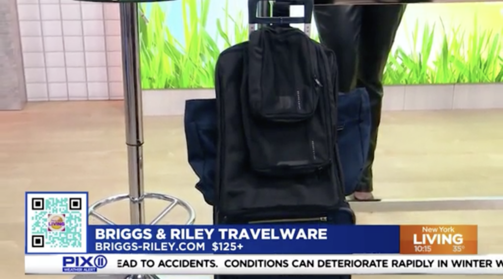 Briggs and Riley Travelware (March promotion with Comfort Cases featured on WPIX TV)